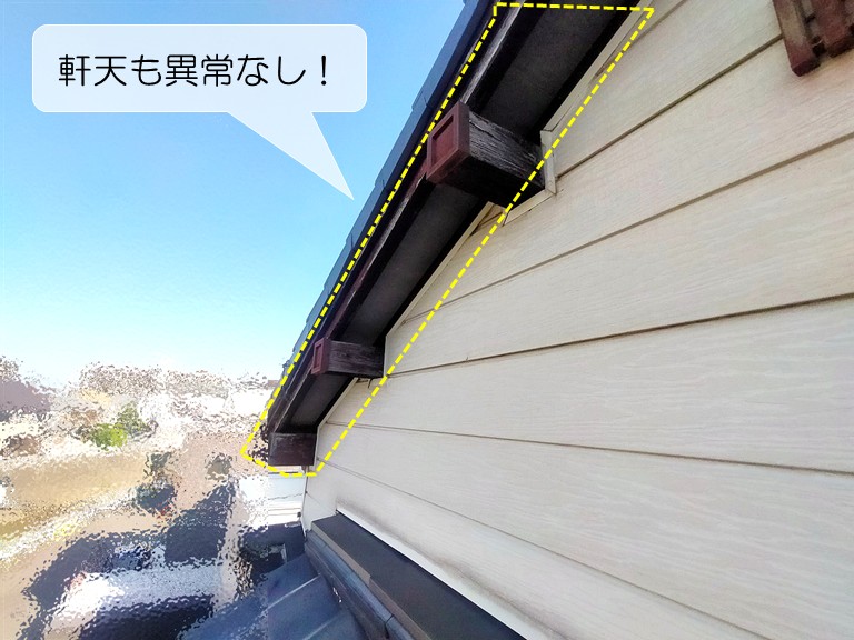 岸和田市　軒天も異常なし